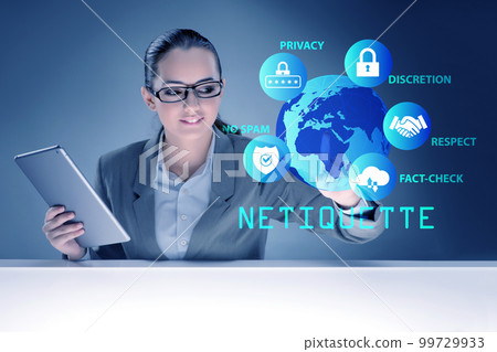 Concept of etiquette and netiquette 99729933