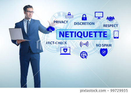 Concept of etiquette and netiquette 99729935