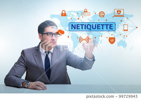 Concept of etiquette and netiquette 99729943