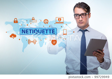Concept of etiquette and netiquette 99729949