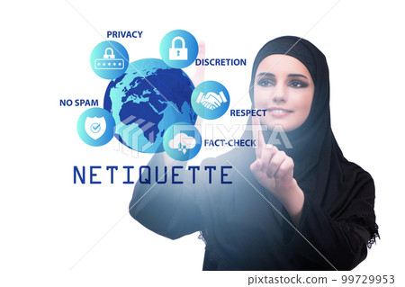 Concept of etiquette and netiquette 99729953