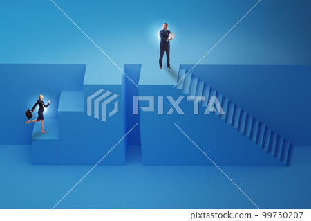 Gender inequality in career ladder concept 99730207