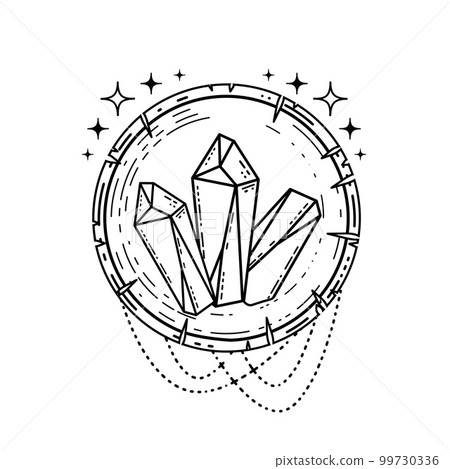 Magic crystal ball and gems. 99730336