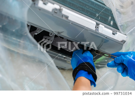 General cleaning, air conditioner cleaning, cleaning, air conditioner, cooler, house cleaning, cooling, dirt, high pressure washing 99731034