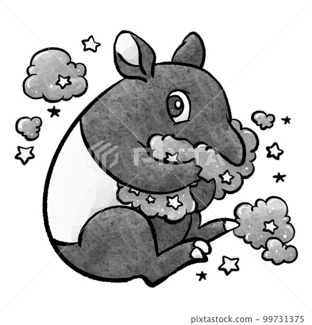 Tapir illustration monochrome 99731375