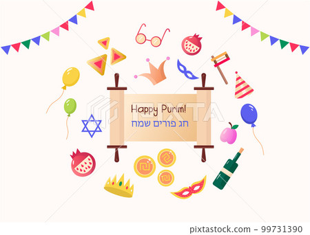 Purim holiday illustration Purim holiday illustration 99731390