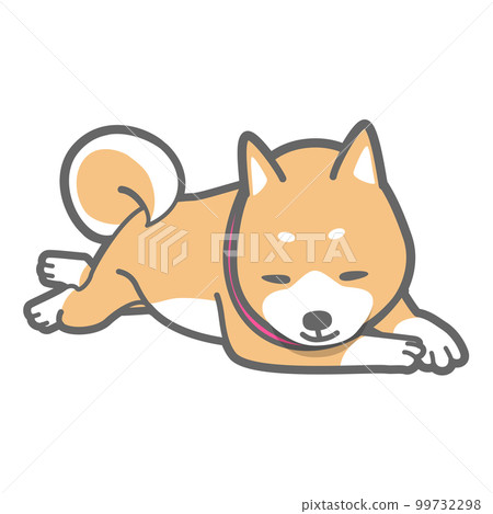 Shiba Inu 小睡的矢量圖解 Shiba Inu 小睡的矢量圖解 99732298