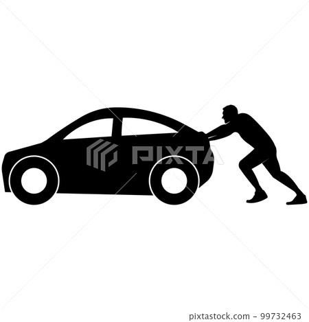 the car icon broke down or pushed the car 99732463