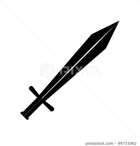 Sword icon on white. Sword icon on white. 99733062