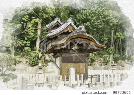 Watercolor-style Eifuku-ji Temple Isonaga Tomb Prince Shotoku Tomb Taishi-cho, Minamikawachi-gun, Osaka Prefecture Watercolor-style Eifuku-ji Temple Isonaga Tomb Prince Shotoku Tomb Taishi-cho, Minamikawachi-gun, Osaka Prefecture 99733605