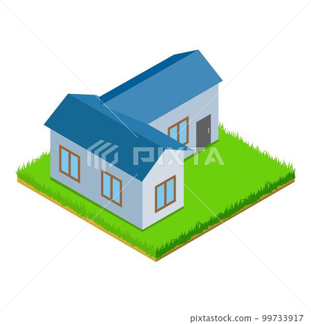 Outbuilding icon. Isometric illustration of outbuilding vector icon for web Outbuilding icon. Isometric illustration of outbuilding vector icon for web 99733917
