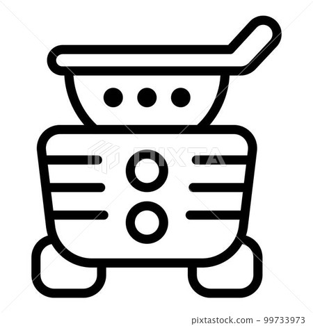 Electric deep fryer icon. Outline electric deep fryer vector icon for web design isolated on white background Electric deep fryer icon. Outline electric deep fryer vector icon for web design isolated on white background 99733973