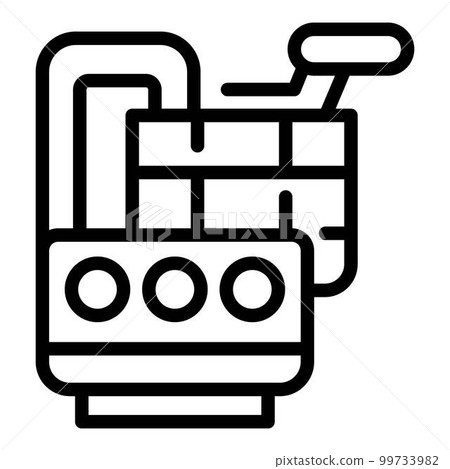Deep fryer icon. Outline deep fryer vector icon for web design isolated on white background 99733982