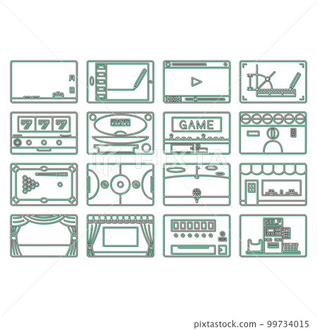 矩形圖標設置顏色陰影 99734015