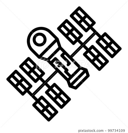 Astronaut space station icon. Outline astronaut space station vector icon for web design isolated on white background 99734109