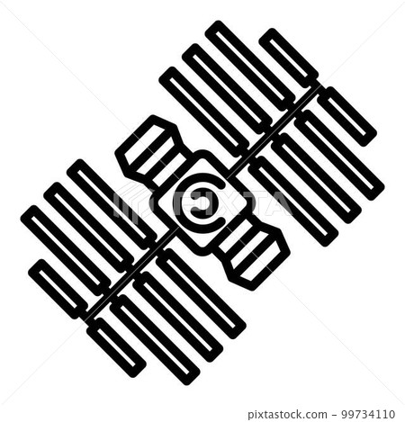 Communication space station icon. Outline communication space station vector icon for web design isolated on white background 99734110