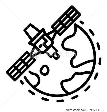 Global space station icon. Outline global space station vector icon for web design isolated on white background 99734112