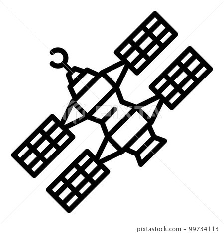 Space station antenna icon. Outline space station antenna vector icon for web design isolated on white background 99734113