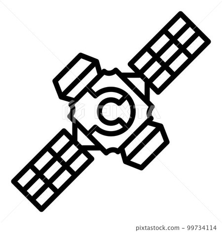 Space station system icon. Outline space station system vector icon for web design isolated on white background Space station system icon. Outline space station system vector icon for web design isolated on white background 99734114