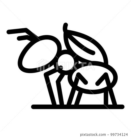 Small ant icon. Outline small ant vector icon for web design isolated on white background Small ant icon. Outline small ant vector icon for web design isolated on white background 99734124