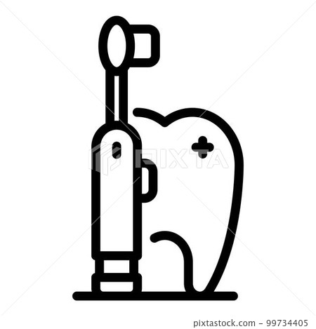 Electric toothbrush appliance icon. Outline electric toothbrush appliance vector icon for web design isolated on white background Electric toothbrush appliance icon. Outline electric toothbrush appliance vector icon for web design isolated on white background 99734405