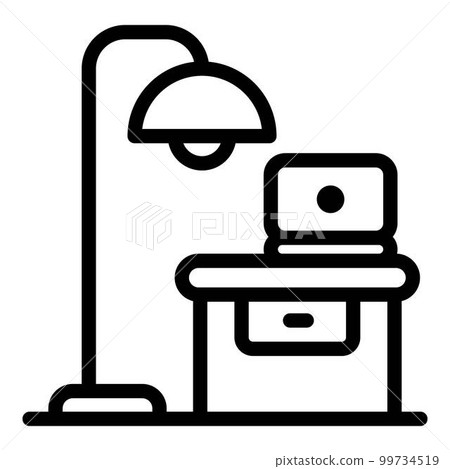 Quiet space workplace icon. Outline quiet space workplace vector icon for web design isolated on white background Quiet space workplace icon. Outline quiet space workplace vector icon for web design isolated on white background 99734519