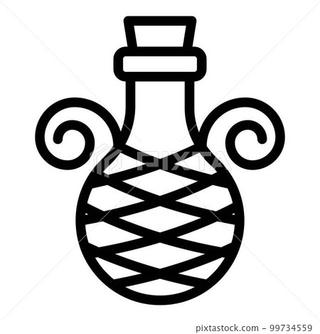 Wine greek vase icon. Outline wine greek vase vector icon for web design isolated on white background Wine greek vase icon. Outline wine greek vase vector icon for web design isolated on white background 99734559