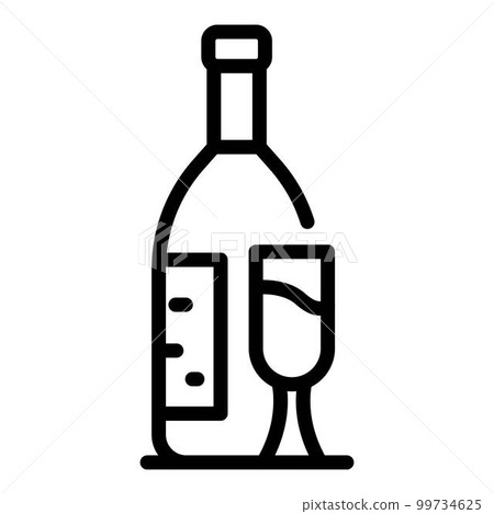 Greece wine bottle icon. Outline greece wine bottle vector icon for web design isolated on white background 99734625