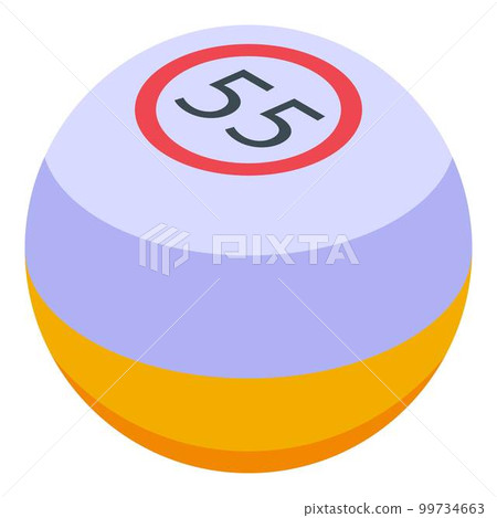 Lottery ball icon. Isometric of lottery ball vector icon for web design isolated on white background Lottery ball icon. Isometric of lottery ball vector icon for web design isolated on white background 99734663