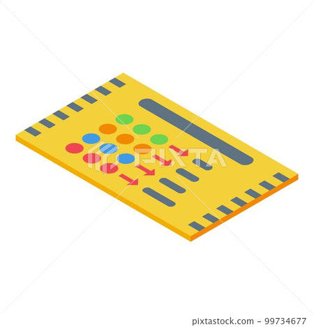 Match ticket lottery icon. Isometric of match ticket lottery vector icon for web design isolated on white background 99734677