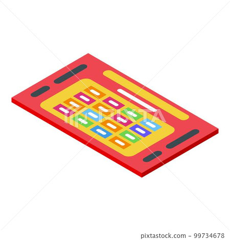 Scratch ticket lottery icon. Isometric of scratch ticket lottery vector icon for web design isolated on white background 99734678
