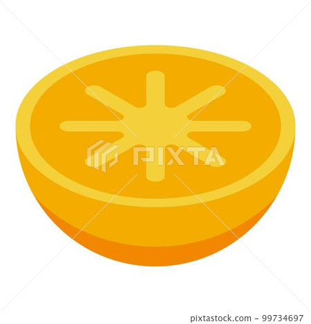 Half orange icon. Isometric of half orange vector icon for web design isolated on white background 99734697
