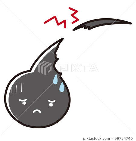 Character with torn hair with a troubled expression Character with torn hair with a troubled expression 99734740