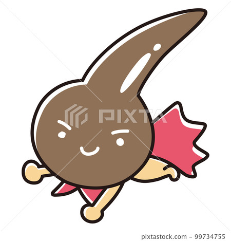 Hero character with one brown hair 99734755