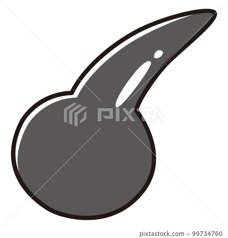 simple black hair illustration simple black hair illustration 99734760