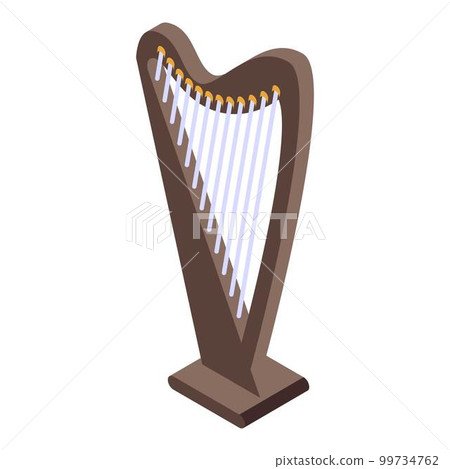 Concert harp icon. Isometric of concert harp vector icon for web design isolated on white background 99734762
