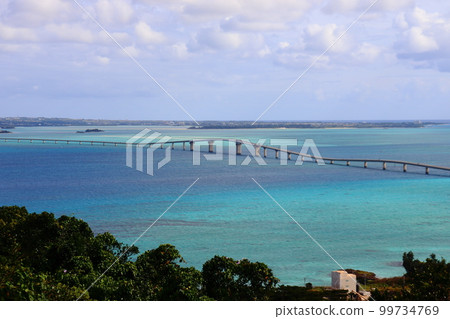 Irabu Island Clearance of Irabu Bridge and Uni Beach from Makiyama Observatory Irabu Island Clearance of Irabu Bridge and Uni Beach from Makiyama Observatory 99734769