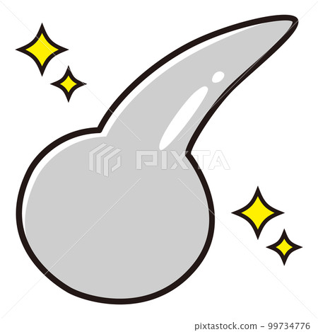simple gray hair illustration 99734776