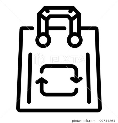 Eco recycle bag icon. Outline eco recycle bag vector icon for web design isolated on white background 99734863