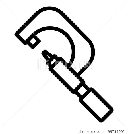 Micrometer engineering icon. Outline micrometer engineering vector icon for web design isolated on white background 99734901