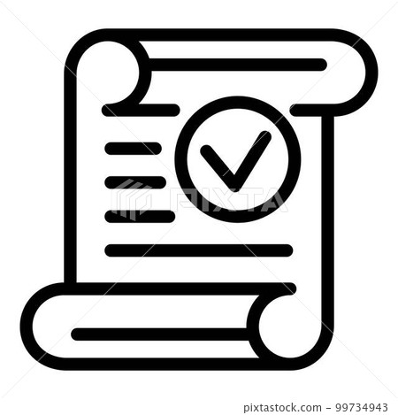 Certificate business paper icon. Outline certificate business paper vector icon for web design isolated on white background 99734943