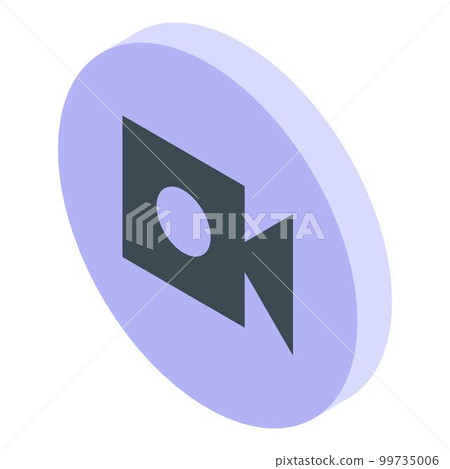 Video call symbol icon. Isometric of video call symbol vector icon for web design isolated on white background 99735006