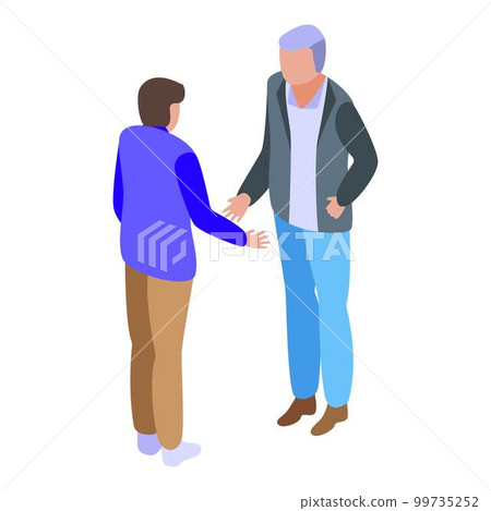 Office manager meeting icon. Isometric of office manager meeting vector icon for web design isolated on white background 99735252