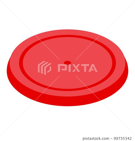 Plastic frisbee icon. Isometric of plastic frisbee vector icon for web design isolated on white background 99735342