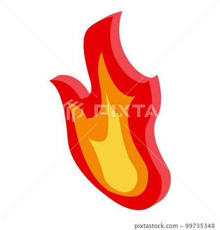 Grill fire icon. Isometric of grill fire vector icon for web design isolated on white background Grill fire icon. Isometric of grill fire vector icon for web design isolated on white background 99735348