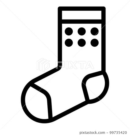 Cloth sock icon. Outline cloth sock vector icon for web design isolated on white background 99735420