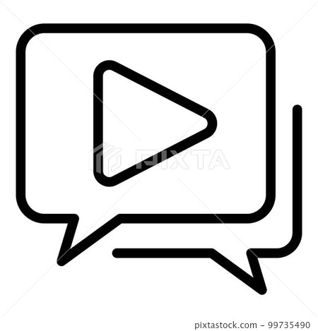 Play gallery icon. Outline play gallery vector icon for web design isolated on white background Play gallery icon. Outline play gallery vector icon for web design isolated on white background 99735490