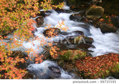 秋天的名倉川流域（福島縣花輪町） 99735595