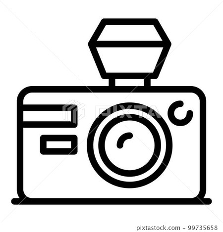 Blogger camera icon. Outline blogger camera vector icon for web design isolated on white background Blogger camera icon. Outline blogger camera vector icon for web design isolated on white background 99735658