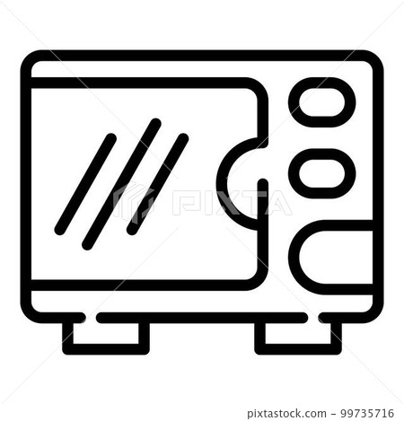 Electric microwave icon. Outline electric microwave vector icon for web design isolated on white background 99735716